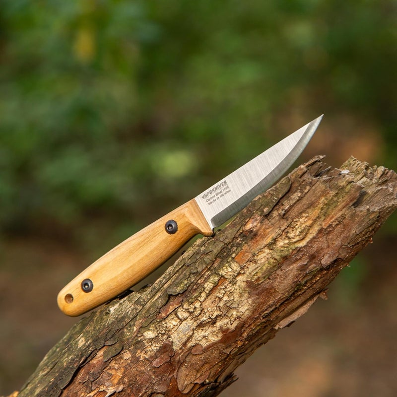 BPSKNIVES Finn Lite - Puukko Knife - Fixed-Blade Carbon Steel Knife with Leather Sheath - Small Full Tang Camping Knives - Scandinavian Camp Utility Knives - Image 4